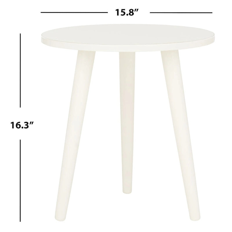 Table d'appoint ronde, bois de pin, 4 couleurs – 40,6 cm (L) x 40,6 cm (P) x 40,6 cm (H)