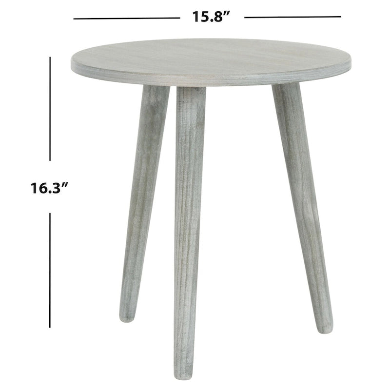 Table d'appoint ronde, bois de pin, 4 couleurs – 40,6 cm (L) x 40,6 cm (P) x 40,6 cm (H)