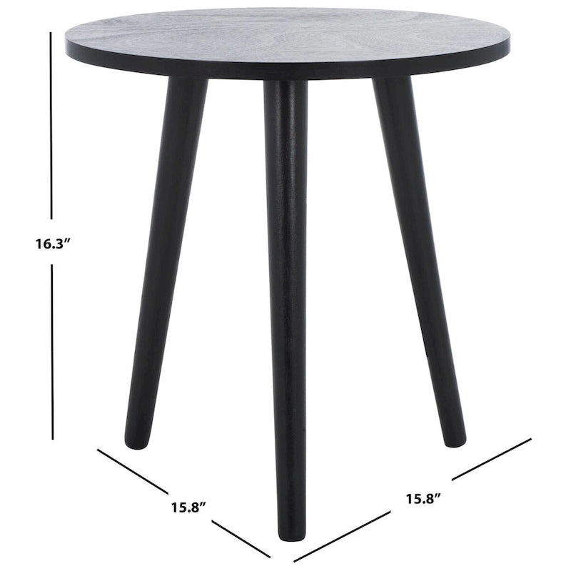 Table d'appoint ronde, bois de pin, 4 couleurs – 40,6 cm (L) x 40,6 cm (P) x 40,6 cm (H)