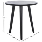Table d'appoint ronde, bois de pin, 4 couleurs – 40,6 cm (L) x 40,6 cm (P) x 40,6 cm (H)