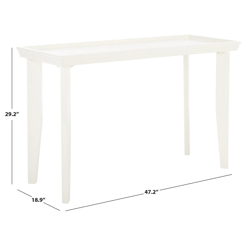 Console, sable/ivoire/noir, pieds incurvés, 1 personne