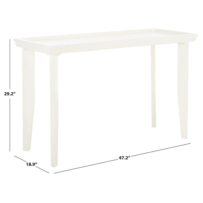 Console, sable/ivoire/noir, pieds incurvés, 1 personne