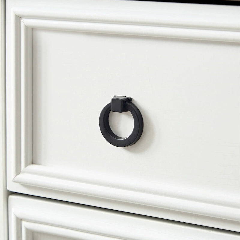 Commode à 6 tiroirs – Blanc / Naturel, Rangement de chambre pour 1