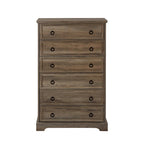 Commode à 6 tiroirs – Blanc / Naturel, Rangement de chambre pour 1