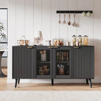 JASIWAY Buffet de cuisine avec portes en verre