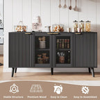 JASIWAY Buffet de cuisine avec portes en verre