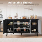 JASIWAY Buffet de cuisine avec portes en verre