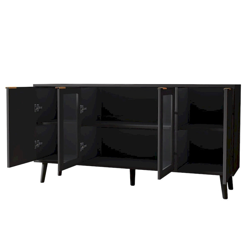 JASIWAY Buffet de cuisine avec portes en verre
