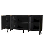 JASIWAY Buffet de cuisine avec portes en verre