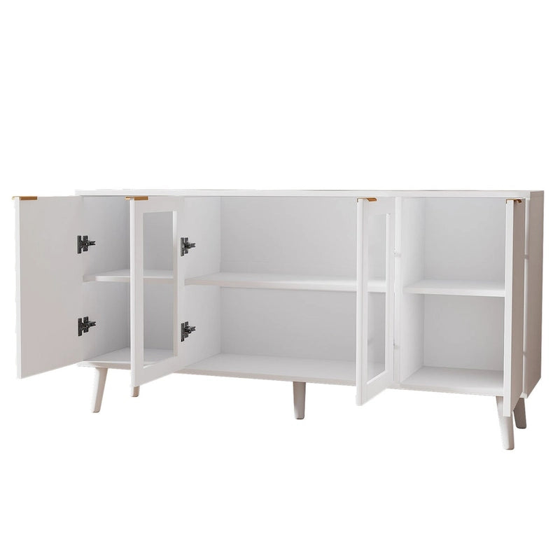 JASIWAY Buffet de cuisine avec portes en verre