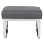 Studio Designs Home Allure Ottoman moderne rectangulaire en métal et cuir mélangé