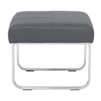 Studio Designs Home Allure Ottoman moderne rectangulaire en métal et cuir mélangé