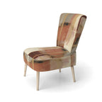 Fauteuil d'appoint abstrait rembourré Designart Chocolate Brown Elementary III et fauteuil moderne et contemporain