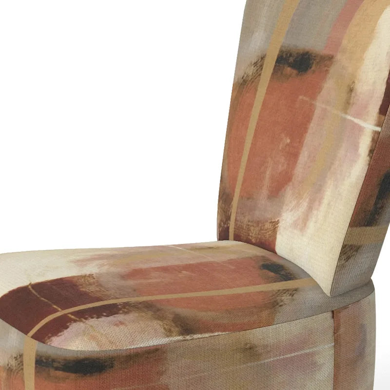 Fauteuil d'appoint abstrait rembourré Designart Chocolate Brown Elementary III et fauteuil moderne et contemporain