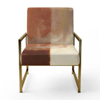 Fauteuil d'appoint abstrait rembourré Designart Chocolate Brown Elementary III et fauteuil moderne et contemporain