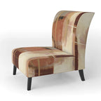 Fauteuil d'appoint abstrait rembourré Designart Chocolate Brown Elementary III et fauteuil moderne et contemporain