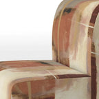 Fauteuil d'appoint abstrait rembourré Designart Chocolate Brown Elementary III et fauteuil moderne et contemporain
