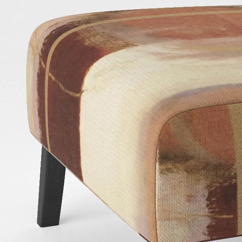 Fauteuil d'appoint abstrait rembourré Designart Chocolate Brown Elementary III et fauteuil moderne et contemporain