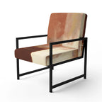 Fauteuil d'appoint abstrait rembourré Designart Chocolate Brown Elementary III et fauteuil moderne et contemporain
