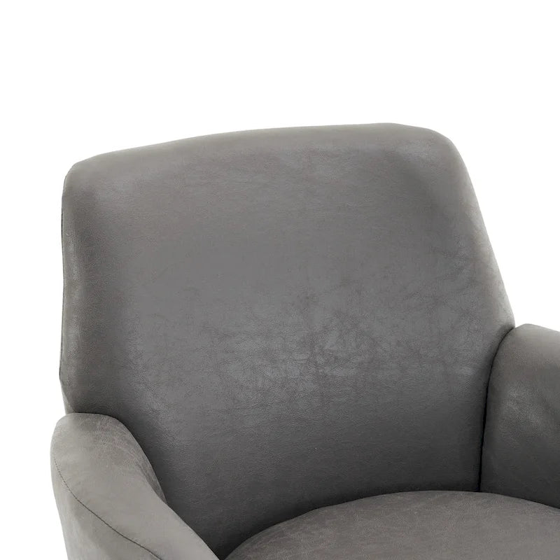Fauteuil pivotant en cuir PU