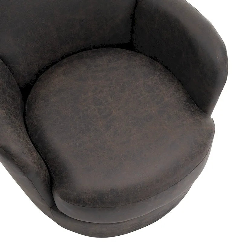 Fauteuil pivotant en cuir PU