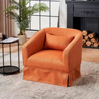 Fauteuil pivotant avec ottoman, Fauteuil d'appoint pivotant pour salon