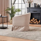 Fauteuil pivotant avec ottoman, Fauteuil d'appoint pivotant pour salon