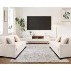 Canapé 3 places en tissu bouclé beige