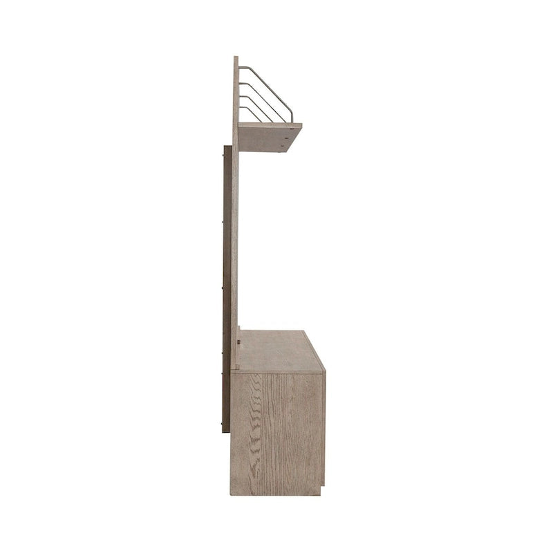 Ensemble de console TV et de meuble TV 2 pièces brun beige