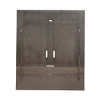 Ensemble de console TV et de meuble TV 2 pièces brun beige