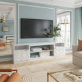 Meuble TV Blanc Laqué, 178 cm