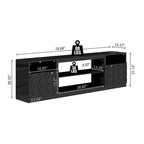 Meuble TV Blanc Laqué, 178 cm