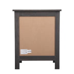 Table de chevet industrielle marron / blanche / naturelle / grise avec porte en verre, lot de 2