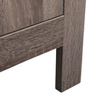 Table de chevet industrielle marron / blanche / naturelle / grise avec porte en verre, lot de 2