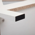 Table de chevet industrielle marron / blanche / naturelle / grise avec porte en verre, lot de 2