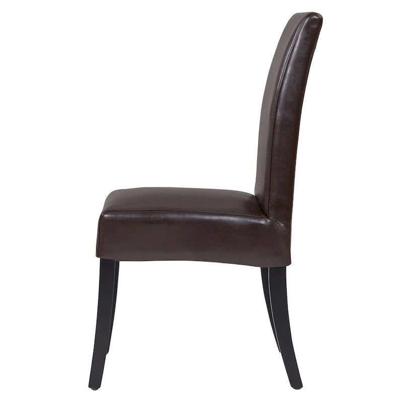 Chaise de salle à manger Valencia en cuir (lot de 2)