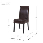 Chaise de salle à manger Valencia en cuir (lot de 2)