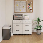 Classeur en bois verrouillable à 3 tiroirs avec rangement, armoire de rangement amovible - 15,5P x 15,5L x 24H