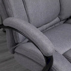 Chaise de bureau exécutive à dossier haut gris clair, pivotante, 1 personne, capacité de 220 kg