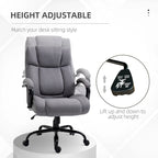 Chaise de bureau exécutive à dossier haut gris clair, pivotante, 1 personne, capacité de 220 kg