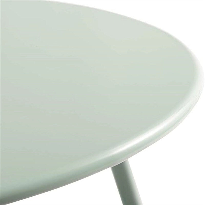 Table d'appoint ronde en métal bleu marine/gris/bleu ciel/turquoise, 1 personne, intérieur et extérieur