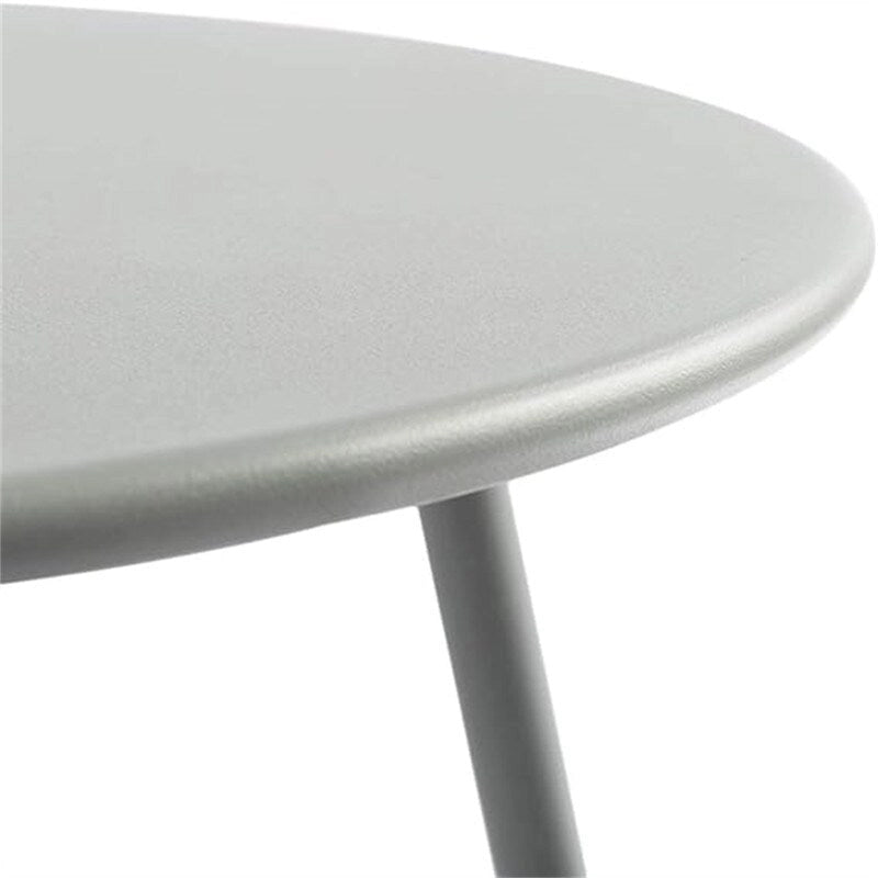Table d'appoint ronde en métal bleu marine/gris/bleu ciel/turquoise, 1 personne, intérieur et extérieur