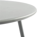 Table d'appoint ronde en métal bleu marine/gris/bleu ciel/turquoise, 1 personne, intérieur et extérieur
