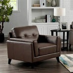 Fauteuil en cuir pleine fleur Hydeline Huntington avec mousse à mémoire de forme et ressorts