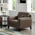 Fauteuil en cuir pleine fleur Hydeline Huntington avec mousse à mémoire de forme et ressorts