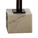Guéridon d'appoint noir, plateau en verre, pièce unique