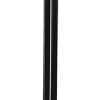 Guéridon d'appoint noir, plateau en verre, pièce unique