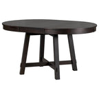 Table de salle à manger ronde extensible style ferme