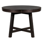 Table de salle à manger ronde extensible style ferme