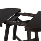 Table de salle à manger ronde extensible style ferme